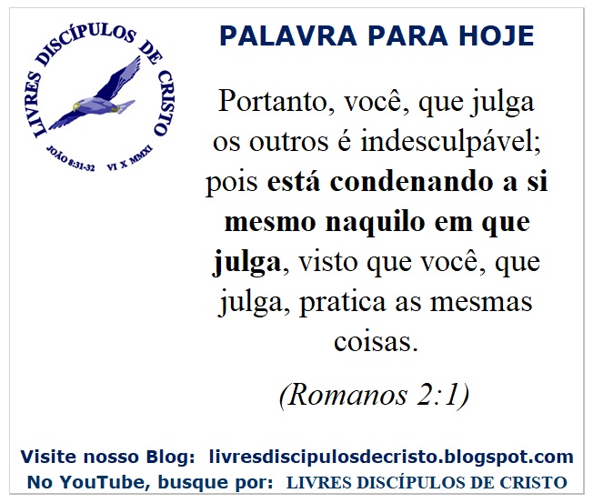KurtHil's tweet photo. Nesta Palavra que o apóstolo Paulo escreve aos irmãos de Roma, ele mostra a hipocrisia que há especialmente no julgamento moral que se faz. https://t.co/3rLyEAyMlx