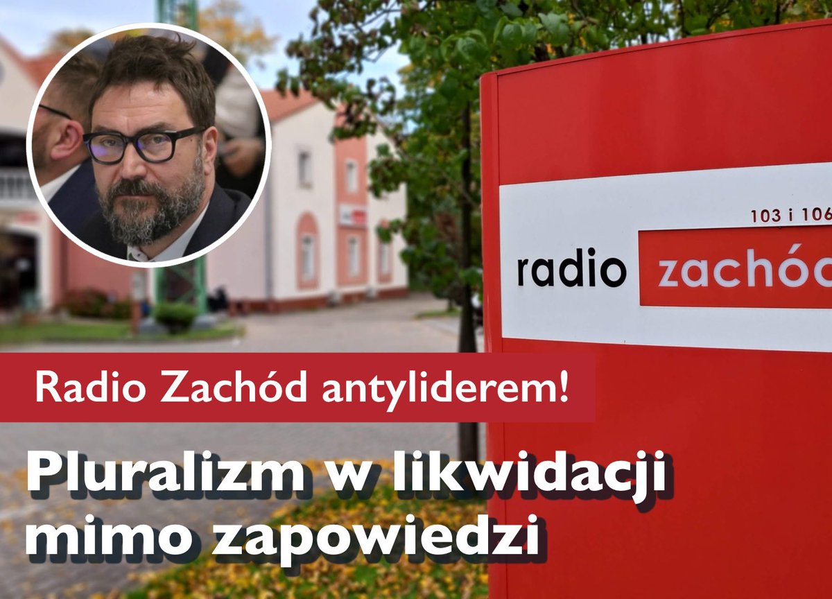 📻 Radio Zachód <a href="/radiozachod/">Radio Zachód</a> pod kierownictwem "likwidatora" Michała Iwanowskiego <a href="/Iwanowski3/">Michał Iwanowski 🇪🇺</a> antyliderem pluralizmu! Lubuska rozgłośnia, która miała być symbolem „odpolitycznienia”, znalazła się dziś na końcu rankingów.

lubuski.sdp.pl/635/radio-zach…