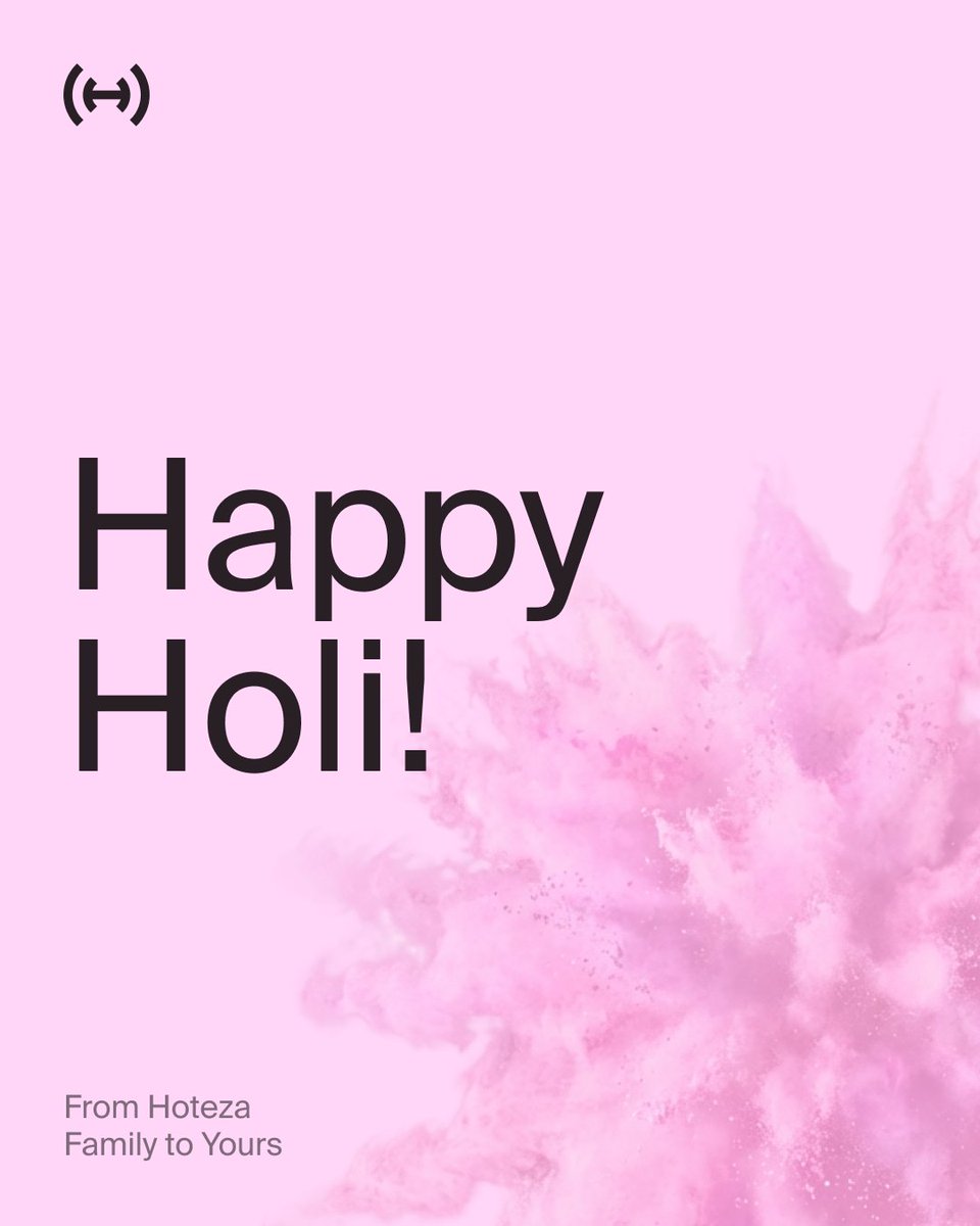 Happy Holi from the Hoteza family to yours! 🌸🎨

This beautiful festival of colors is a time to celebrate joy, positivity, and togetherness. May the vibrant spirit of Holi fill your days with inspiration, new beginnings, and moments worth celebrating.