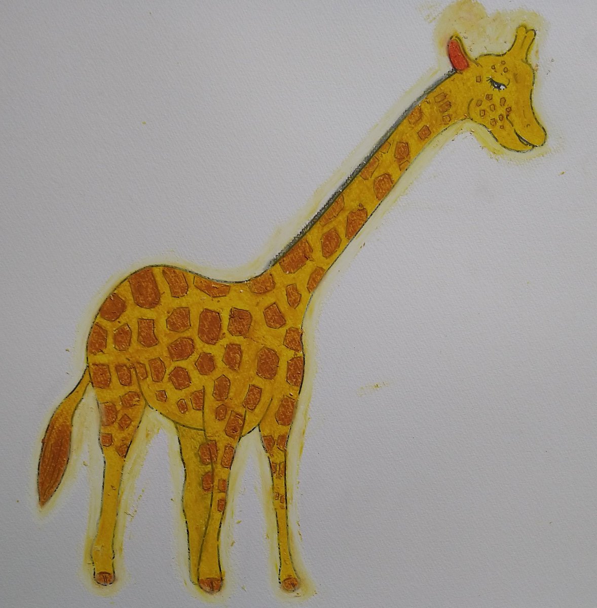 絵画教室でパステル画を学び中です
キリン🦒
#キリン 　#パステル画　#絵