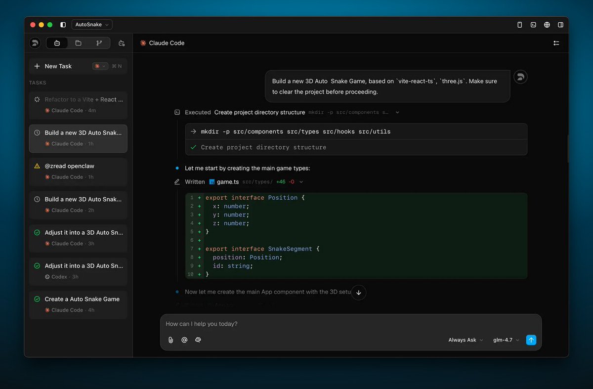 Kimse bu aracın değerini bilmiyor. 😎

Zai tarafından çıkarılan Z Code efsane bir iş çıkarıyor.

Hem Claude, Gemini ve Codex’ü tek ekranda topluyor hem de telefonla bağlanarak uzaktan yönetim bile sağlıyor.

Claude Code’u o kadar çok model ve abonelikle yönetebiliyorsunuz ki