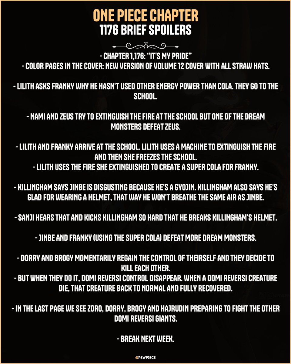 #ONEPIECE1176 

BRIEF SPOILERS FOR ONEPIECE CHAPTER 1176 BY ME
