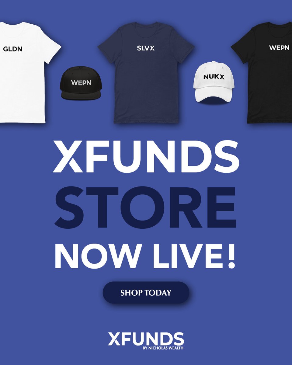 XFunds_'s tweet photo. The moment you’ve all been waiting for…
The XFUNDS Store is officially live! 🎉 ETF merch. Conference gear. Everyday staples. Now you can rep active management wherever you go. It’s here. Go take a look: https://t.co/hUhsFB80GK #XFUNDS
#ETFCommunity #ActiveETF #FinanceLife https://t.co/F2KrV9tamx