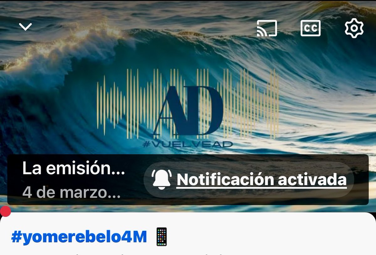 #YoMeRebelo4M 💙🌊
#YoMeRebelo5M 🌊💙
Esta noche a las 22:05h nueva cita en el canal de <a href="/adavidflores/">ANTONIO DAVID FLORES</a> 
     👇👇👇👇👇👇👇👇👇