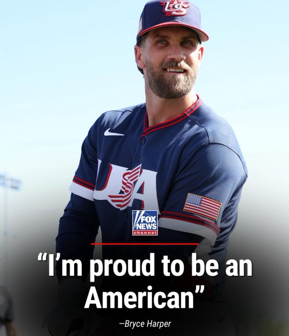 BigLeagueDigest's tweet photo. Who isn't? 🐐 @bryceharper3 🇺🇸 https://t.co/KS1v80wJTz