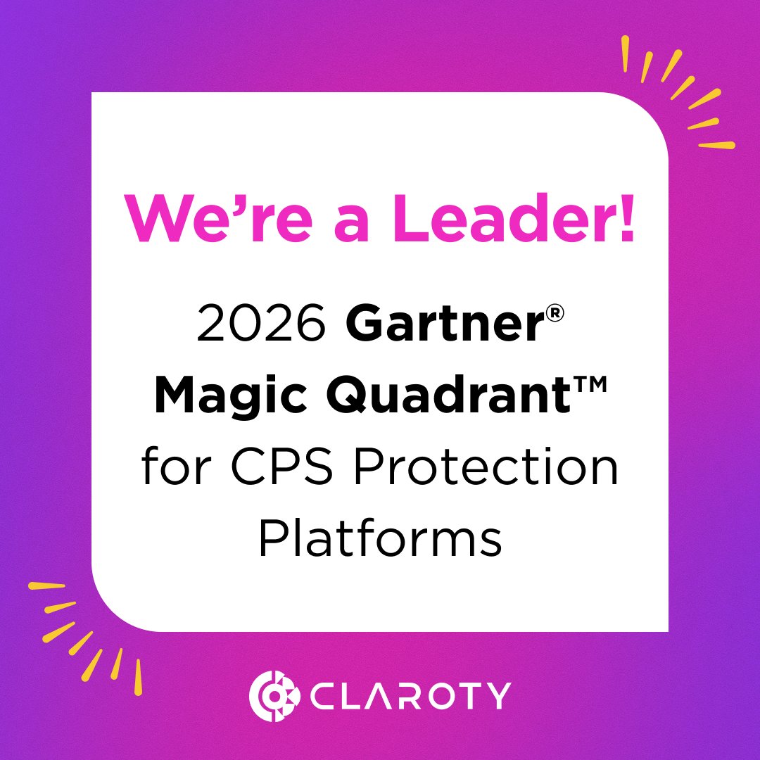 We’re thrilled to share that <a href="/Claroty/">Claroty</a> has once again been named a Leader in the 2026 Gartner® Magic Quadrant™ for CPS Protection Platforms!  Stay tuned for the full report very soon!