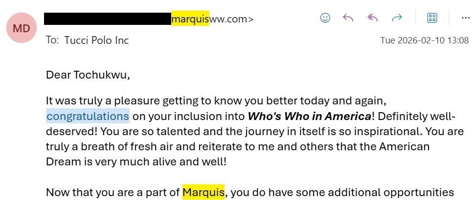 I am pleased to announce that the Board of Marquis Who's Who in America has officially recognized me as a notable figure, acknowledging my outstanding achievements and legacy. 

#whoswho #star #success