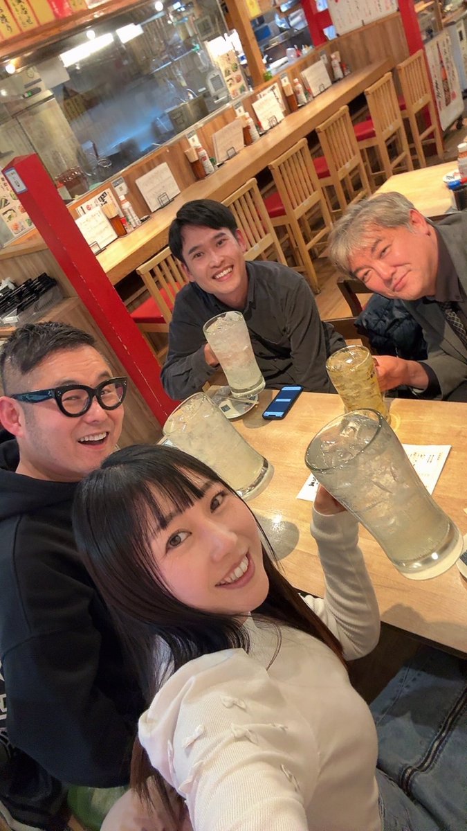 楽しすぎてメガレモンサワー飲んだから酔っ払ったっぴ🍺