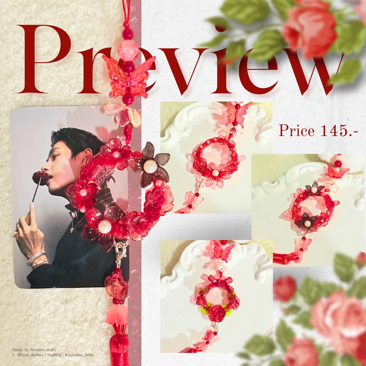 [Pls. Kindly RT 🔁 ]

Preview 🎐 Charming Norigae (Slot 2) :
Color Tone ‘ 𝓥𝓮𝓵𝓿𝓮𝓽 ’ 🥀🍓
(Color Vinyl ARIRANG inspired)

เปิดรับ Pre-Custom Pic Slot 2 ( 5 ชิ้น )
🗓 Date : Sun. 08.03.2026
⏰ Time : 19.30 น. (แท็กเรียกก่อน 30 นาที)

🪧 More information 👇🏻 (ฟอร์มแท็กเรียก)