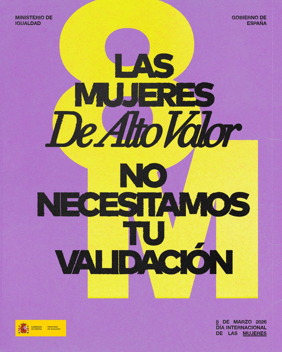 "Las mujeres de alto valor son exclusivas, puras, sumisas y fieles".

‼️Así es cómo deben ser las mujeres según vídeos virales de 2025, aunque suene a 1950.

🟣 Las #MujeresDeAltoValor no necesitamos tu validación.

#8M2026