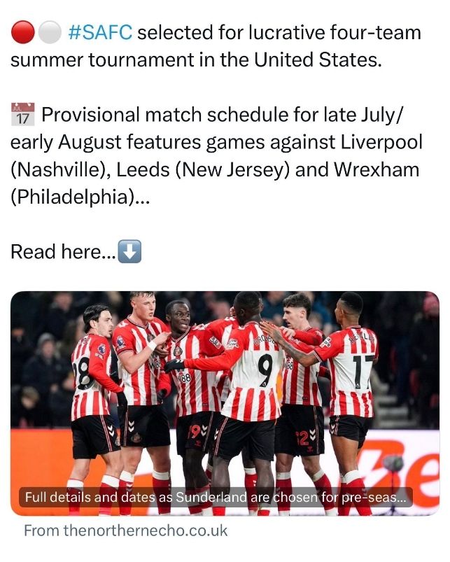 SAFC_NASA's tweet image. Watch this space for info as we get it from the club...

There may be beers involved. 

#SAFC #HTL #PreSeason #USATour