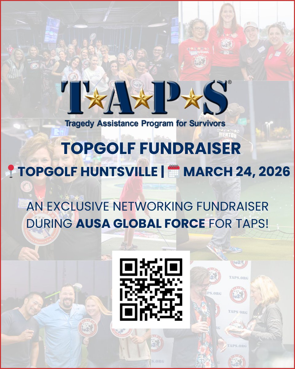 KVG_HQ's tweet photo. Join us Tuesday March 24th in Huntsville, AL for the @TAPSorg Topgolf Networking Event during AUSA Global Force🇺🇸

There are opportunities to Sponsor, Play, or Donate, and every contribution makes an impact.

https://t.co/bCQysiwAie

@TAPSorg @AUSAorg #AUSAGlobalForce #AUSA #TAPS https://t.co/btt5Hh7op5