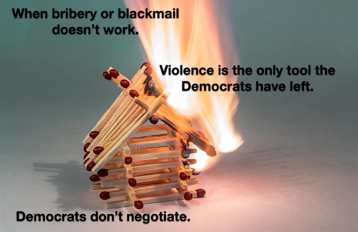 valkyriesrwomen's tweet image. When all else fails for the left, they burn it all down. Bribery? Blackmail? Nah, straight to violence. Democrats play dirty because they can’t win fair. Stay strong, America—vote them out! 🔥🇺🇸 

#Conservative #AmericaFirst