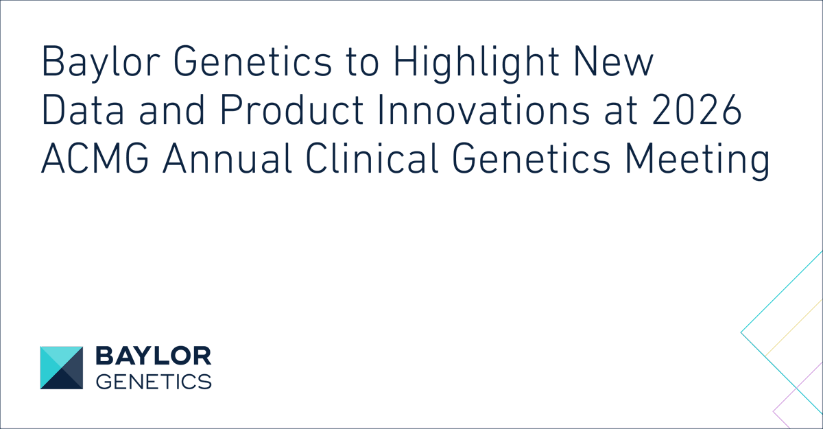 Baylor Genetics tweet media