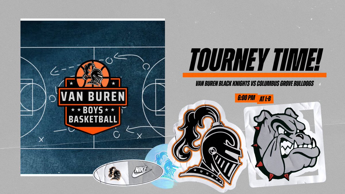 VB_Athletics's tweet photo. Van Buren Boys Basketball begins OHSAA Tournament action with Columbus Grove tonight at Liberty-Benton.  Varsity only contest tips off at 6:00 PM!  #LetsGoVB https://t.co/5sfliwfamx