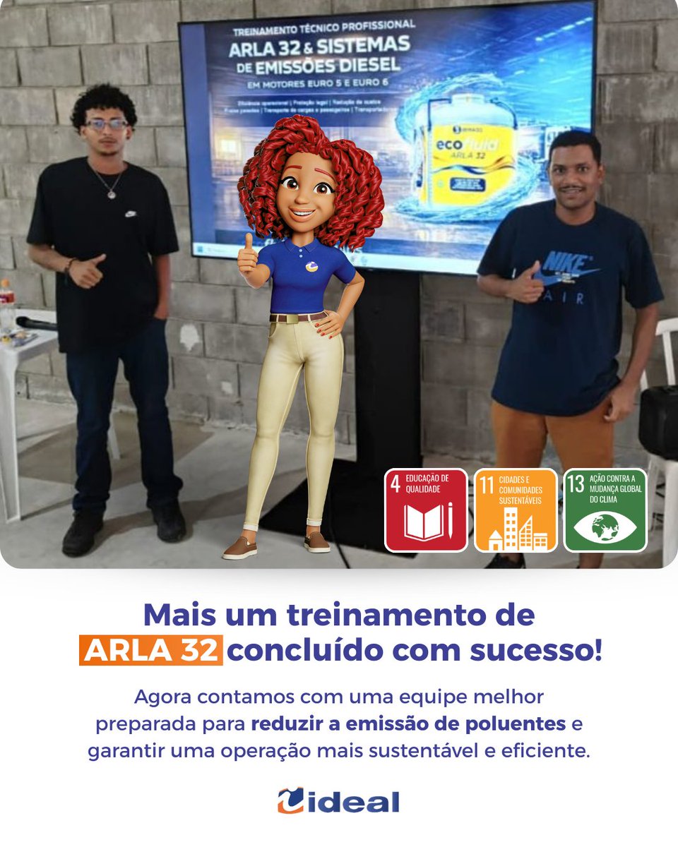🌱 Mais sustentabilidade na nossa frota!

No dia 26/01, a equipe da Viação Ideal participou de um treinamento técnico na 3 Irmãos Soluções, 1ª fábrica de ARLA 32 do RJ.

Seguimos avançando por um transporte público mais sustentável! 🚍💙