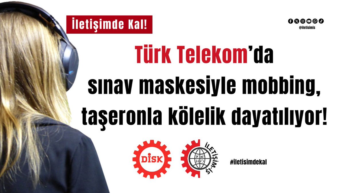 Türk Telekom yönetimi, kadrolu istihdamı yok edip kurumu bir taşeron cennetine çevirmek için vites yükseltiyor. Şimdi de neye hizmet ettiği, kimi kapsadığı belli olmayan gizemli bir "Sınav/Test" süreciyle işçinin sinir uçlarıyla oynanıyor!
Bu Bir Sınav Değil, 
Taşerona Devir
