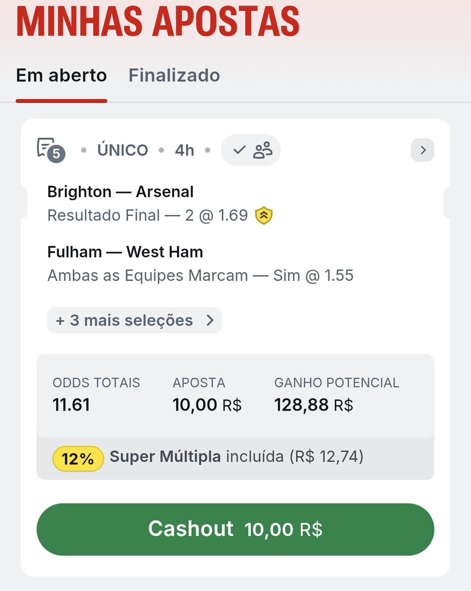 Semironia's tweet photo. ODD 11.61 na rodada da Premier League. Otimo valor em alguns jogos

Link do bilhete pronto ⬇️
https://t.co/PHeZpBpbx5 https://t.co/nzfy7fnem0