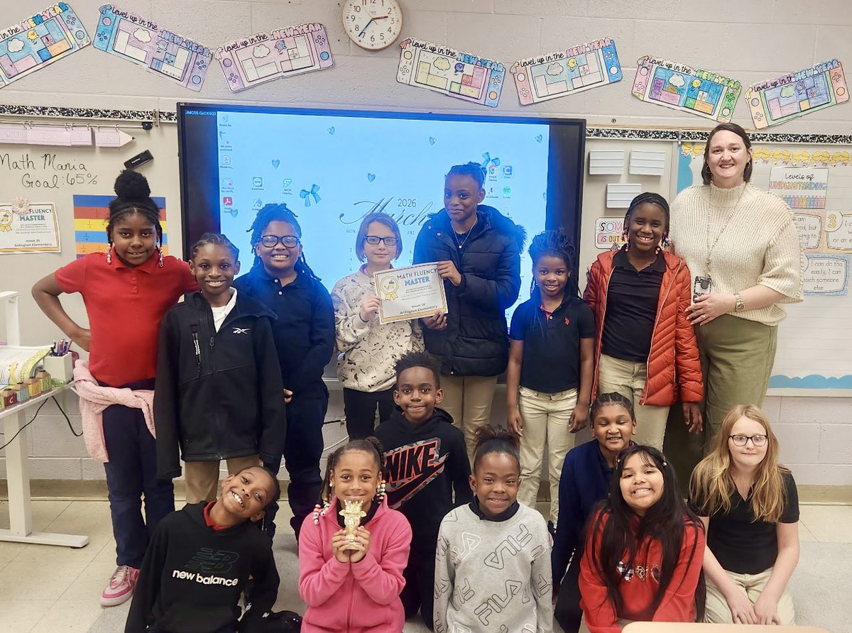 ArlingtonJmcss's tweet image. Celebrate with us!! 2 #MathMania winners! Congratulations to Ms Malphrus’ 3rd grade scholars (3-5th band) &amp;amp; Ms Sellars’ 2nd graders (K-2 band) for winning Math Mania week 26!#MathIsFun #BestInTN @DrShemon @AntonioGra55839 @PriscillaD819 @JMCSchools @suptking #BestInTN #JMCSSProud