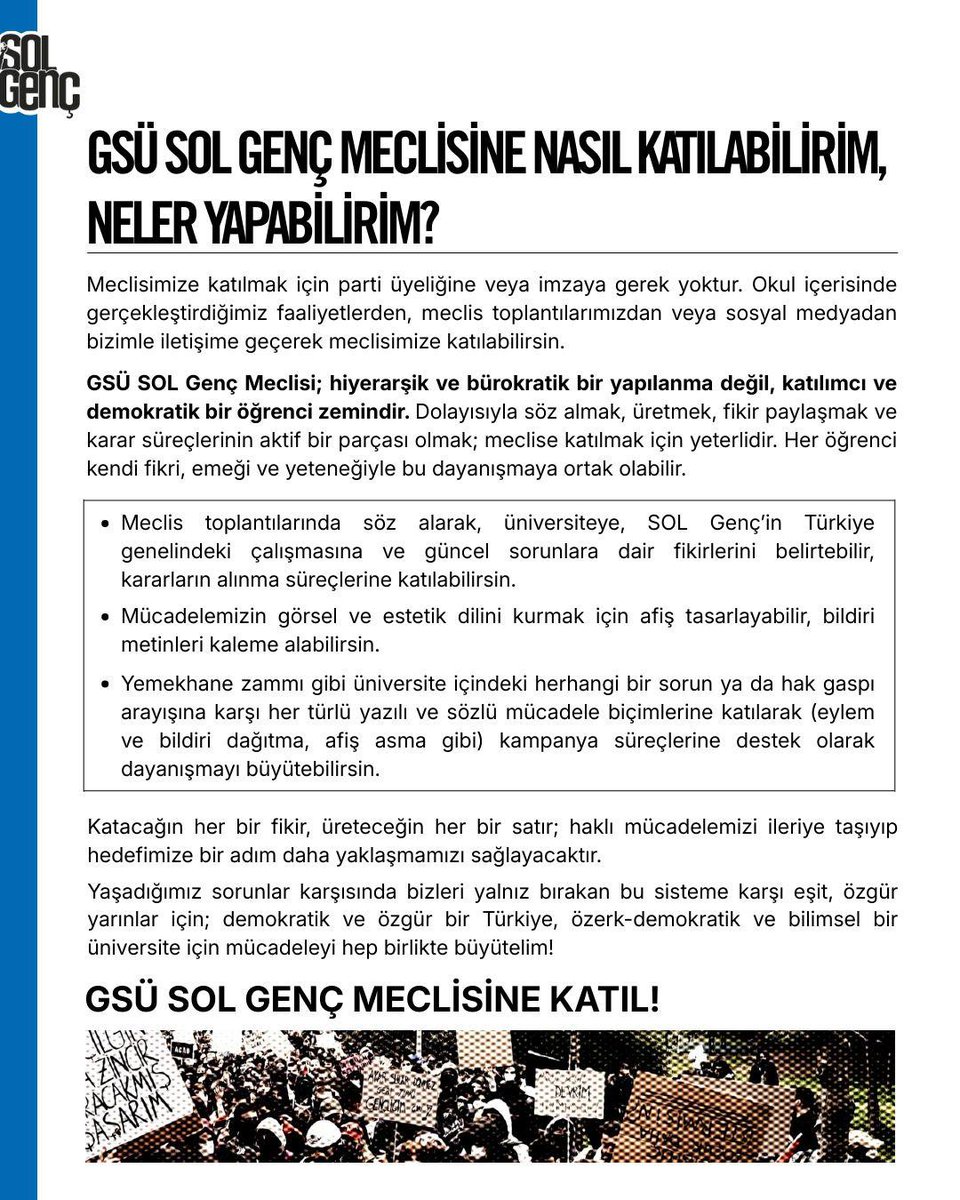 Galatasaray Üniversitesi SOL Genç tweet media
