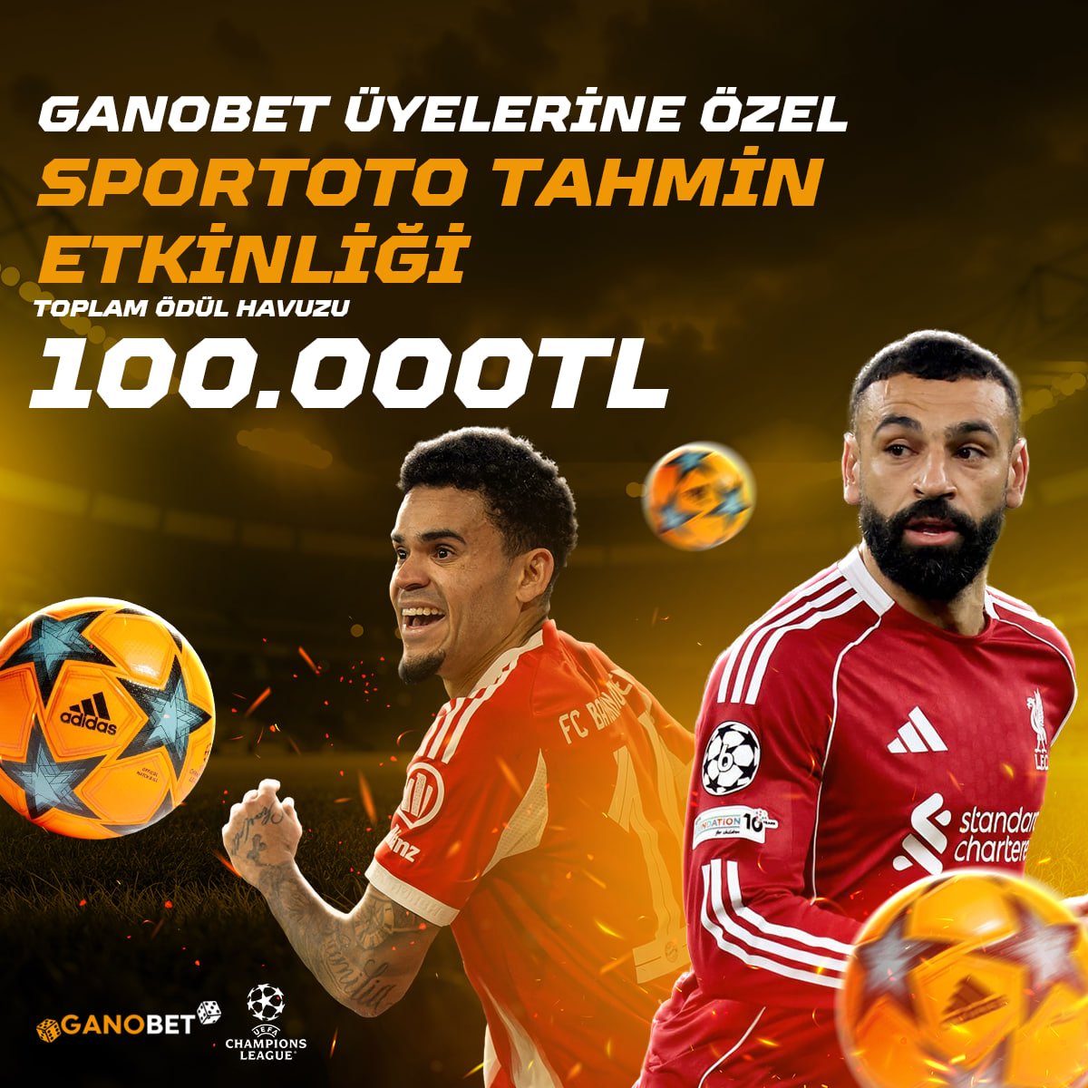 GANORESMI1's tweet photo. GANOBET İLE 100.000TL ÖDÜLLÜ SPORTOTO TAHMİN ETKNİLİĞİ

💰 Toplam ödül havuzu, 4 Karşılaşmanın kazananı doğru tahmin eden oyuncular arasında paylaştırılacaktır.

➡️ ETKİNLİĞE KATILMAK İÇİN TIKLAYINIZ! (https://t.co/qFI8vbJsHy) https://t.co/AkWIN0Blpg