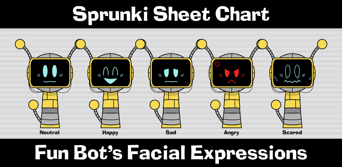 AdamFennell19's tweet photo. Sprunki Sheet Chart - Fun Bot's Facial Expressions #sprunki #sprunkifunbot https://t.co/ot8Jh86qdJ