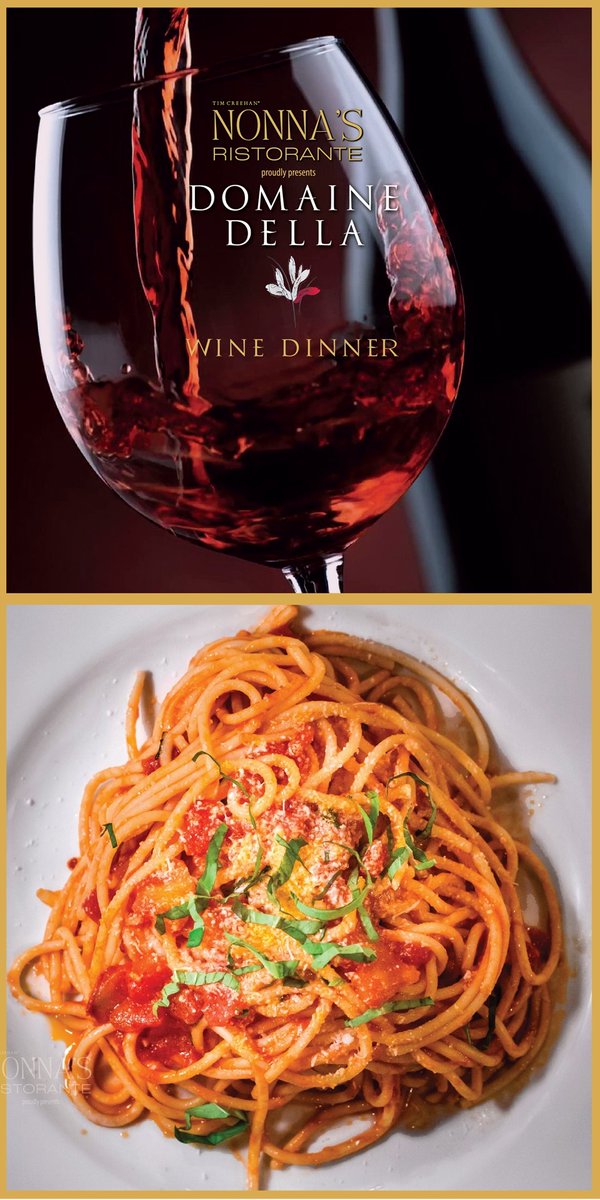 NonnasDestin's tweet photo. You're invited to a Spring Wine Dinner  March 12 @NonnasDestin featuring @DomaineDella wines paired with @ChefTimCreehan cuisine. 

Tickets: https://t.co/SXpRXtxZ03 

#WineDinner #NonnasRistorante #ChefTimCreehan #HarborwalkVillage #Destin https://t.co/4GMpBfUE1u