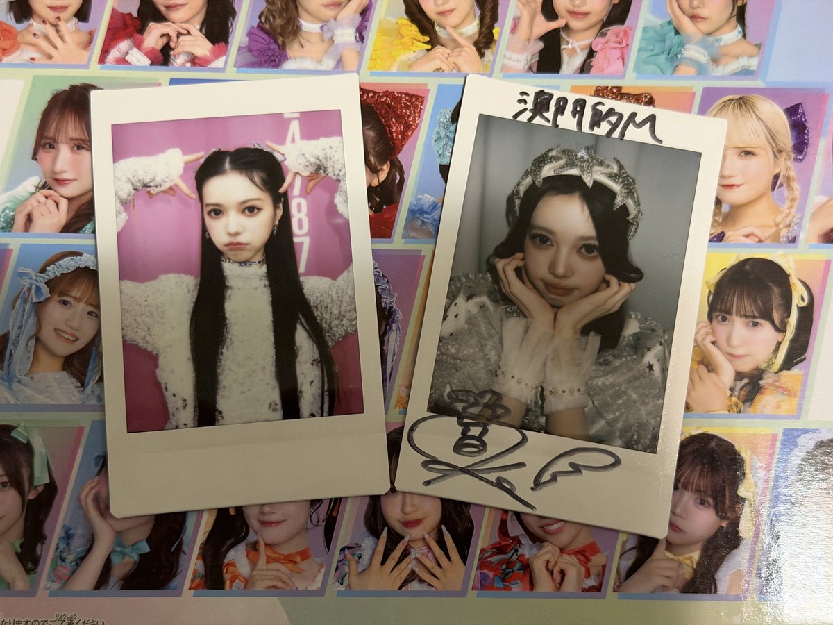 海外にいるとチェキが届くのが遅くなってしまいます。MVのチェキ5枚の