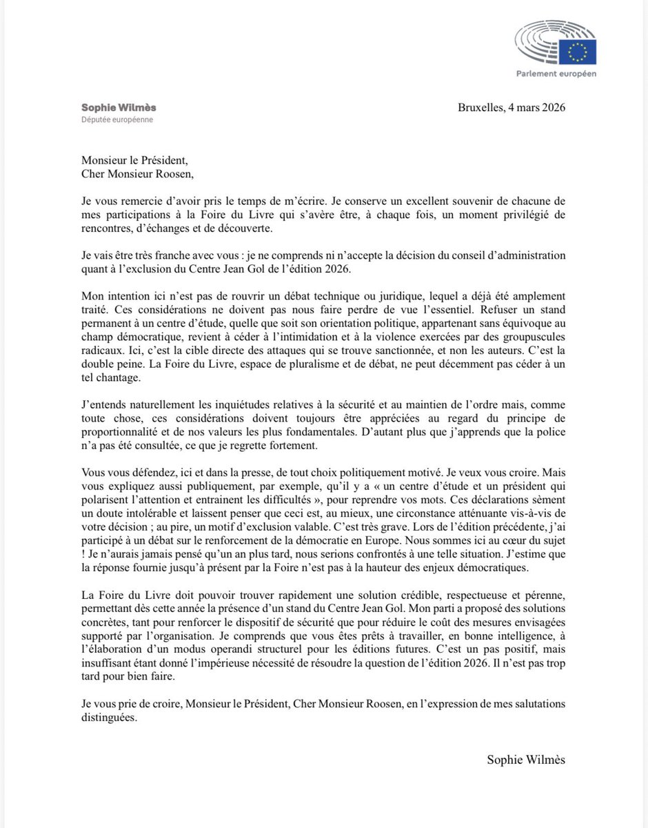 Sophie Wilmès tweet media