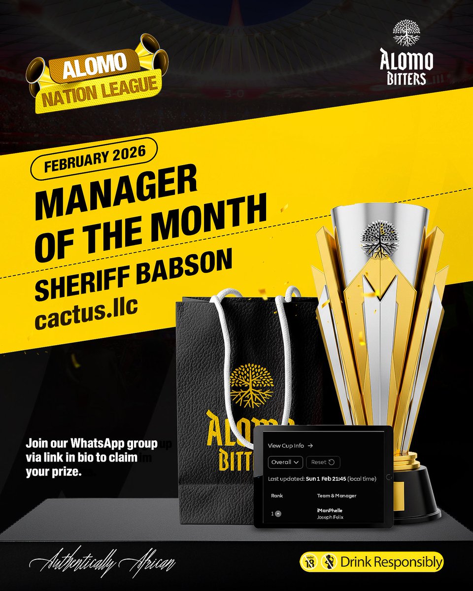 Chief, we sight you! Your game tight and your tactics strong. Oya show face for our whatsapp group make we gift you something.

#AlomoBitters #drinkresponsibly