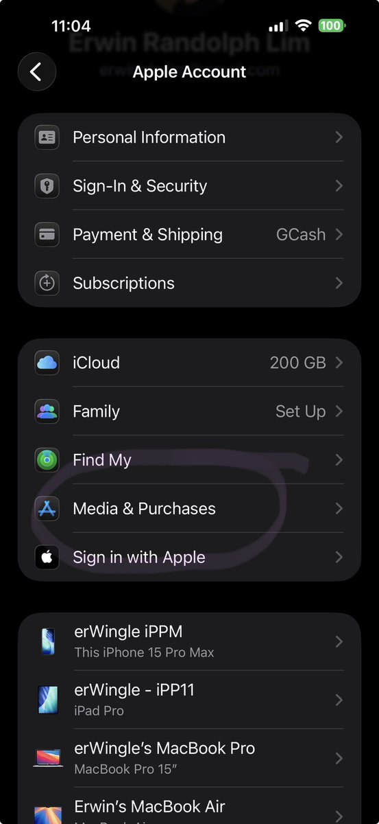 erwingle's tweet photo. @Imohitgupta00 @zollotech Saw this on google:
Settings > [Your Name] > Media &amp; Purchases > Sign Out. https://t.co/N9KyRDoAgQ