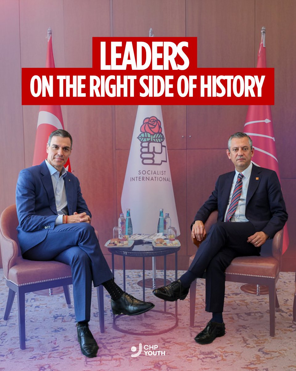Two leaders, one voice!

We are proud to stand with Pedro Sánchez and Özgür Özel, two leaders who have raised their voices in Europe and taken a clear stance against the war-driven policies of the United States and Israel, and who continue to advocate for peace, justice, and