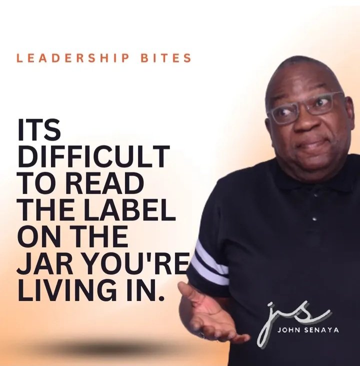 johnsenaya's tweet photo. How often do we get so buried in the "doing" that we lose sight of the "being"?​ 
When you’re inside the jar, you know the contents intimately, the tasks, the hurdles, the daily grind. 
​Don’t just manage the contents; understand the container.
​#LeadershipBites #UnmuteYourself https://t.co/tUwFFuGLWL