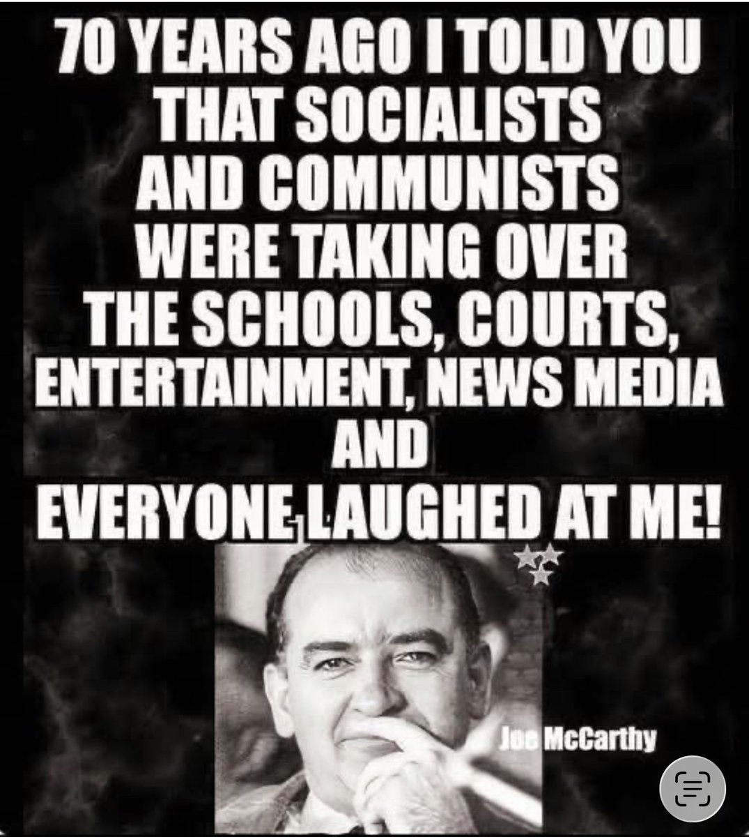 Do you remember Joe McCarthy?