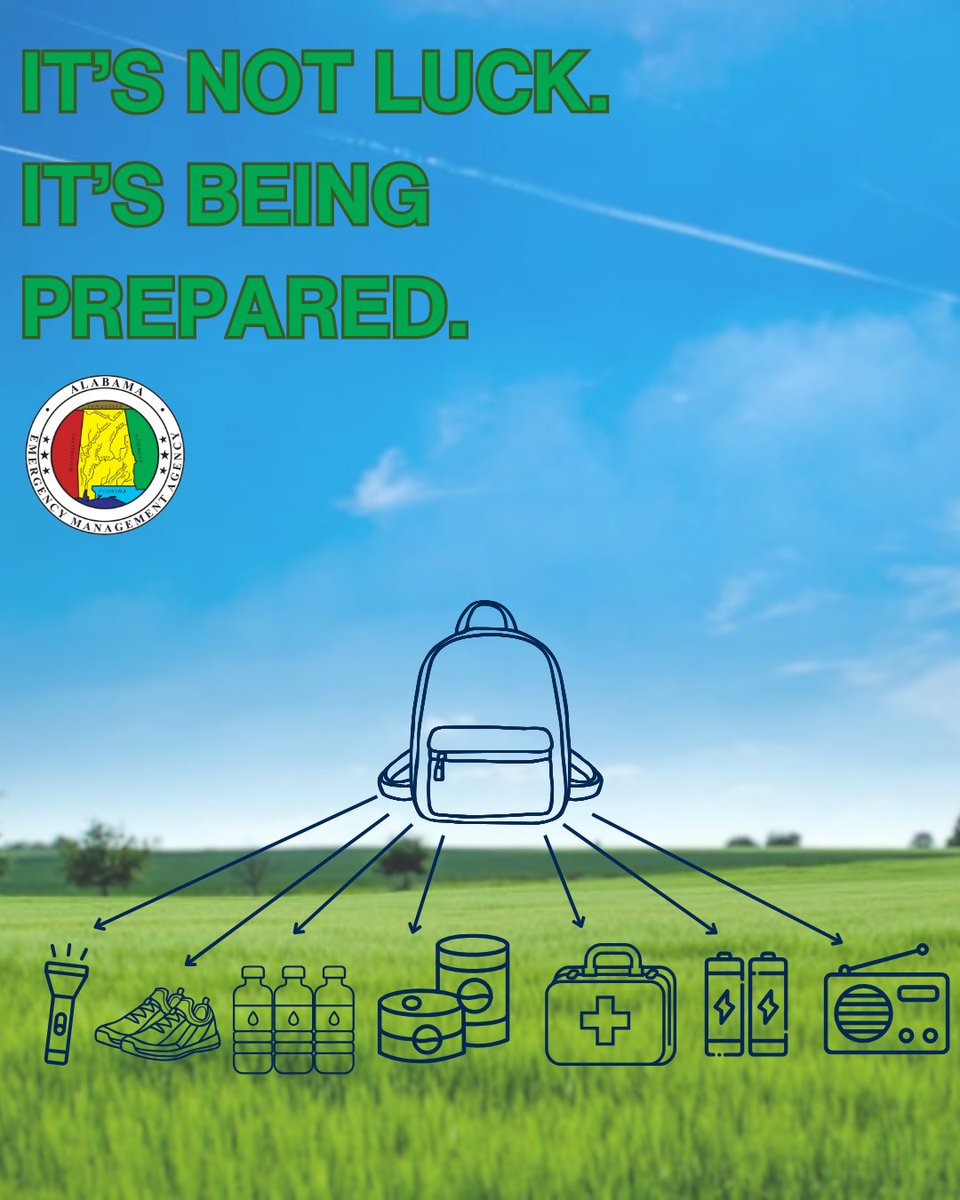 AlabamaEMA's tweet photo. Is your go bag ready to sham-rock and roll in case of a disaster? #ItsNotLuck☘️ https://t.co/sUQGbWiagr