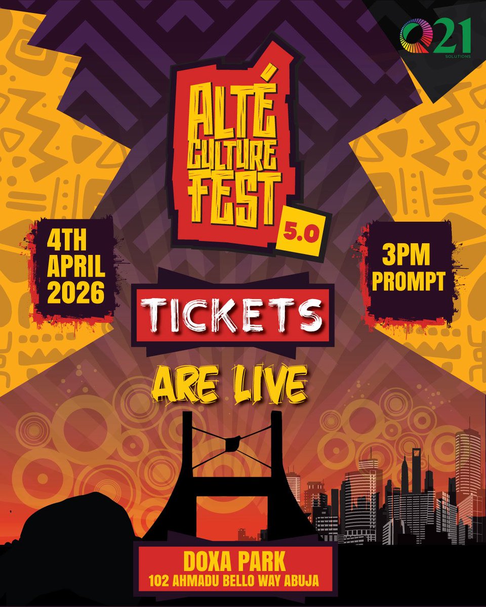 AbujaKulture's tweet photo. Alte Culture Fest is happening in Abuja on the 4th of April 🫶. 

Early Bird Tickets are on sale! https://t.co/bRpGkx5h96

📍Doxa Park Abuja.

Save the date, Tell a friend.

#Abuja #abujakulture #altefest #alteculturefest #abujaconnect https://t.co/c3XeSyk3Fk