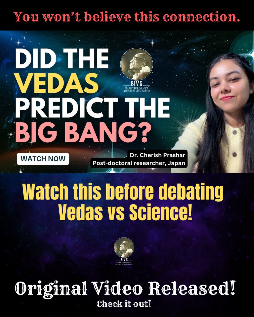 Released  !!!

Did Vedas really predict the big bang?

Do Modern Scientific Dates Align with the Vedic Cosmic Timelines

youtu.be/NO5FX2ZfJc8?si…