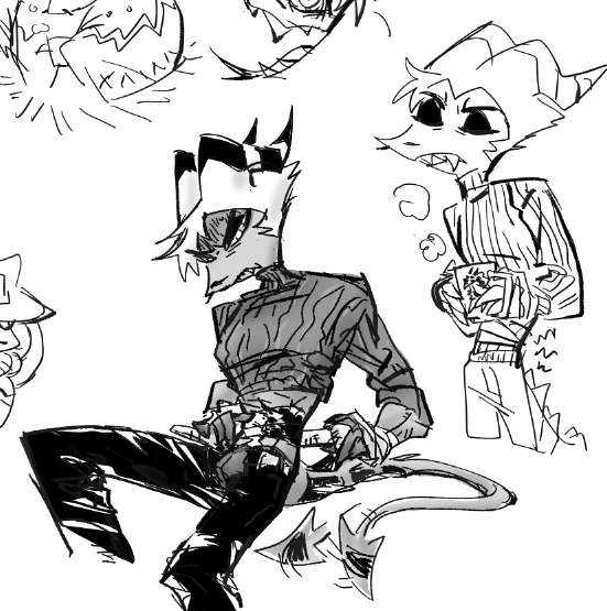 翻到，我现在突然想把p1这个头破血流的🐍和右下边睡觉的🐍画完