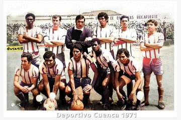 AntonioUbilla1's tweet photo. EL 4 marzo 1971 se funda el club Deportivo Cuenca, mediante la sesión celebrada en febrero de 1971 en el “Salón de la Ciudad” de la Municipalidad de Cuenca, ahora llamada Alcaldía de Cuenca, se hizo realidad el proyecto y nació el Club Deportivo Cuenca. Un mes más tarde, se fundó la Asociación de Fútbol del Azuay (AFA).  Como club se tomaron las primeras decisiones: el uniforme sería rojo y amarillo con una camiseta a rayas verticales. El primer director técnico fue Carlos Alberto Raffo (exjugador del Club Sport Emelec), los primeros futbolistas extranjeros contratados fueron Rodolfo Piazza, los paraguayos Gerardo Laterza y Luis Martínez.  #EquiposEcuatorianos
@DCuencaOficial
#DeportivoCuenca