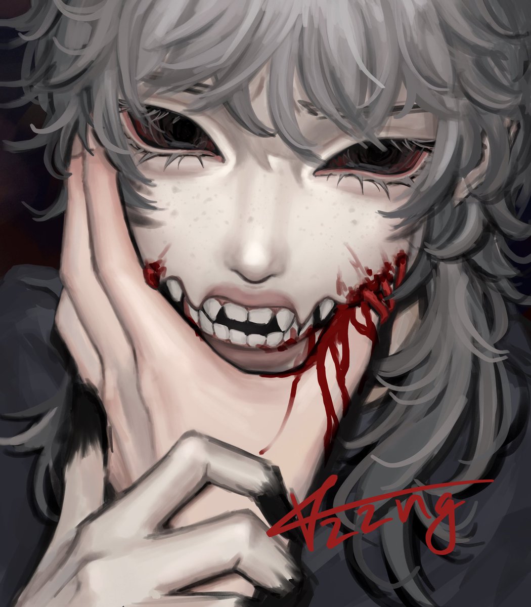 v_zzng's tweet photo. Anyway here he is 😋 inspired by the monster that lives under my bed lmao. Hiding, quiet, probably scared? #oc #ocart https://t.co/liEpY138RW