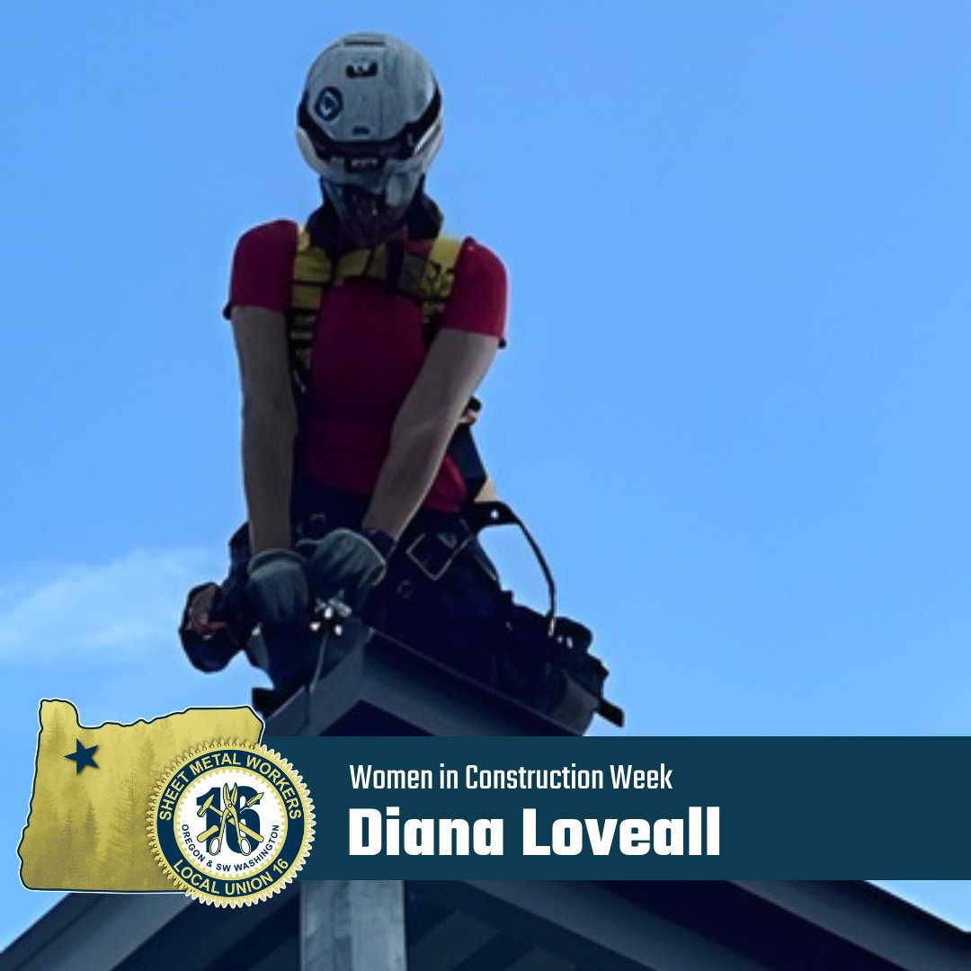 SMARTLocal16's tweet photo. In celebration of #WomenInConstructionWeek, @SMARTLocal16 is excited to spotlight Diana Loveall and her journey into the sheet metal trade.

Learn More HERE:
https://t.co/Vtm5XFRrUm

#womeninconstruction #sheetmetal #tinbender #smartunion #smartnwrc #smartlocal16 #smw16 https://t.co/NsjiC6msEL