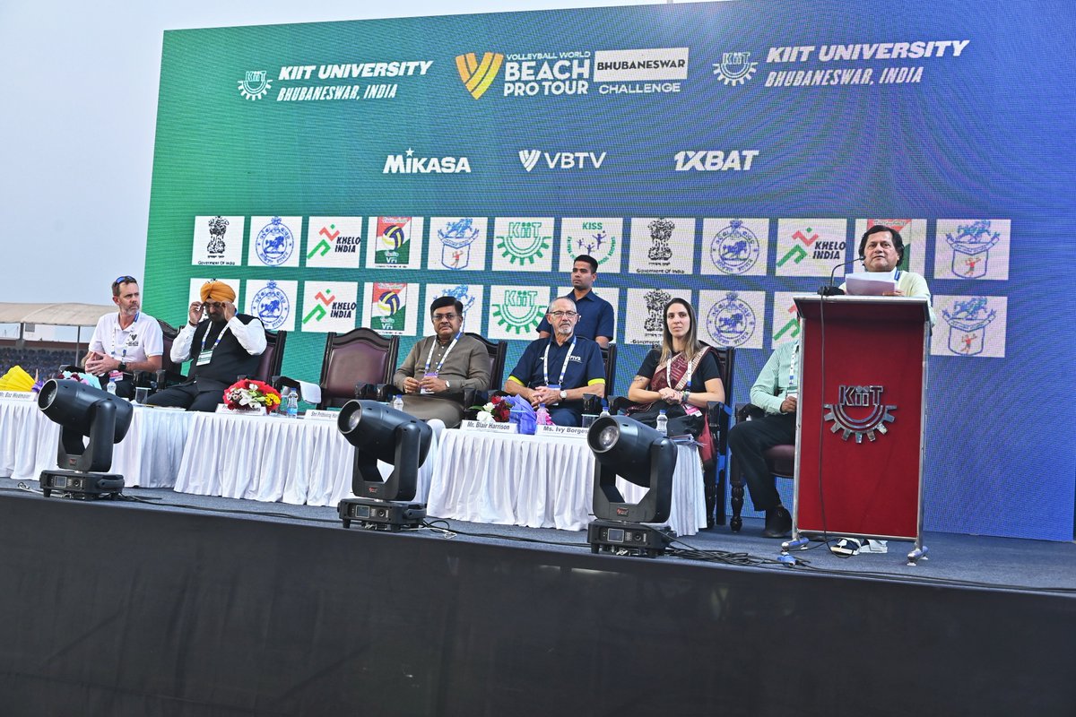 achyuta_samanta's tweet photo. Today we inaugurated the FIVB Volleyball World Beach Pro Tour Challenge 2026 at KIIT University. It is a proud moment for all of us as, for the first time in India, a university campus is hosting an international Beach Volleyball tournament of this scale.

The championship has brought together 83 teams from 52 countries, with more than 300 players and officials participating. Seeing athletes from across the world gather in Bhubaneswar for this event fills us with happiness and responsibility.

I am grateful to Hon’ble Minister for Law, Works and Excise, Shri Prithiviraj Harichandan, for inaugurating the championship, and to the Fédération Internationale de Volleyball (FIVB) and all international delegates for their support and presence.

Sports have the power to bring people together beyond borders. My best wishes to all the athletes as the matches begin at the Dutee Chand Athletics Stadium over the next few days.