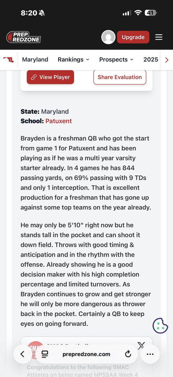 Brayden Watson (2029 QB) tweet media