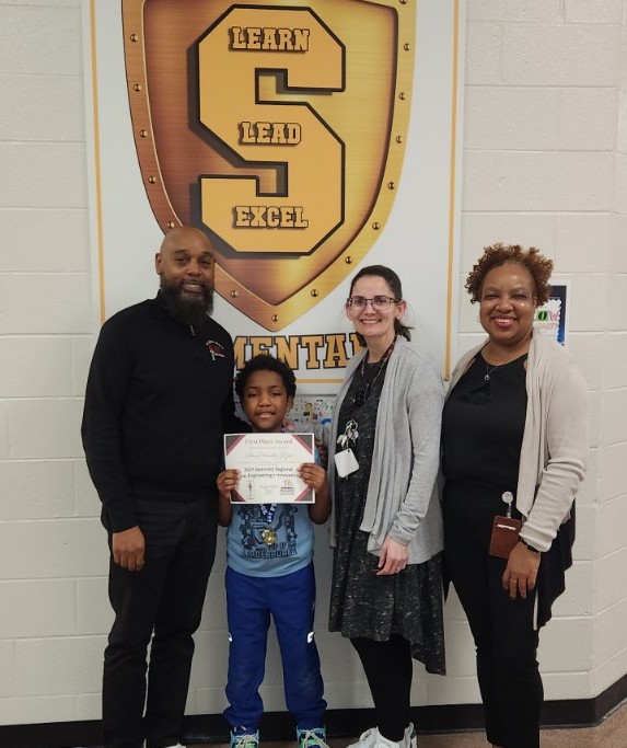 Congratulations to Adonis H. in Ms. Nugent's 1st grade class!  His Science Project earned 1st place at the Gwinnett Regional Science, Engineering + Innovation Fair this week!