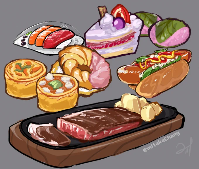 急にごはん描けるようになったの見て