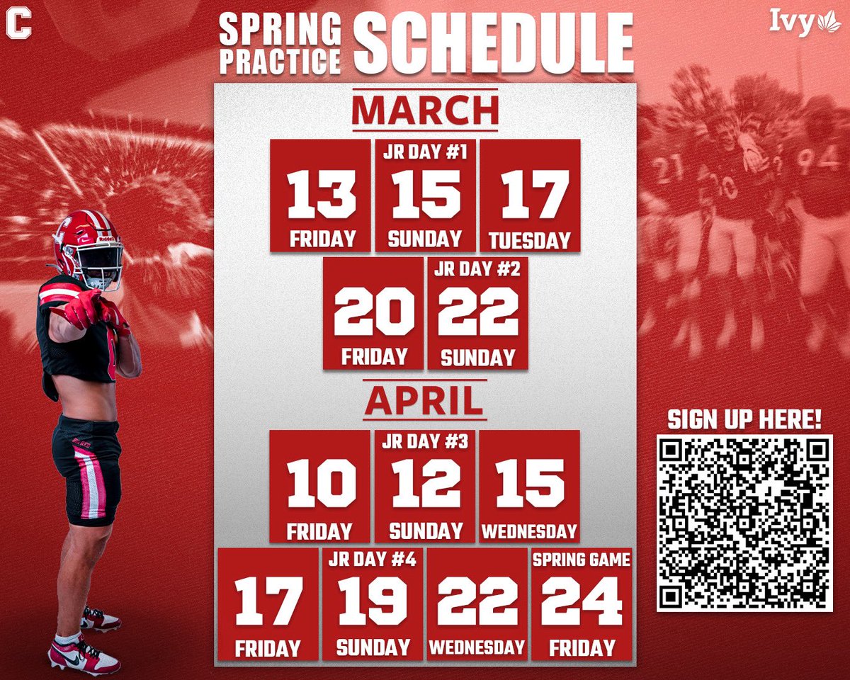 Thank you <a href="/DanSwanstrom/">Dan Swanstrom</a> for sending the invite, I look forward to getting on campus this April!!

<a href="/GovsFootball/">Governor's Football</a> <a href="/Coach_Boria/">Luke Boria</a> <a href="/GIfootballChris/">Chris Adamson</a> <a href="/GridironImports/">Gridiron Imports Foundation</a> <a href="/Sean_Reeder/">Sean Reeder</a> <a href="/coach_dees/">CoachAD</a> <a href="/BigRed_Football/">Cornell Football</a>