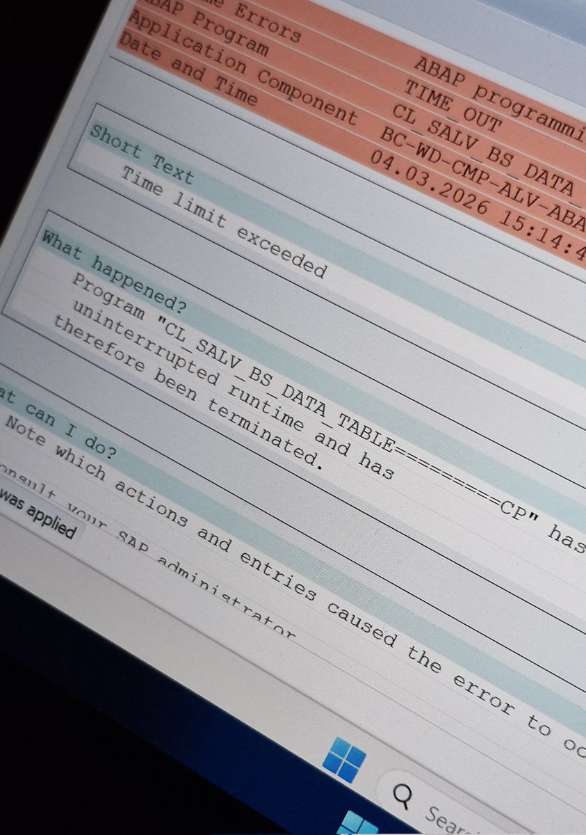 Akal-akalan barat ini, jem setengah 11 malam masih tarikin data. Udah ditungguin lama2, malah error short dump. Ya Tuhan aku ngantuk 🙃