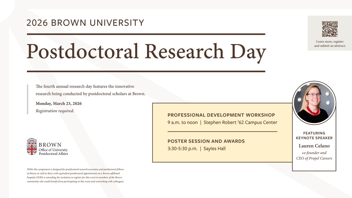 Brown University Postdoc Affairs tweet media