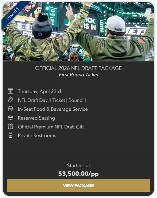 Glitter_Pigeon's tweet image. Holy 💩

Anyone wanna donate $7K to a good cause 🤣🤣

Guess I'll be watching @NFLDraft from the wayyyyy back but at least I'll be there! 

#HereWeGo