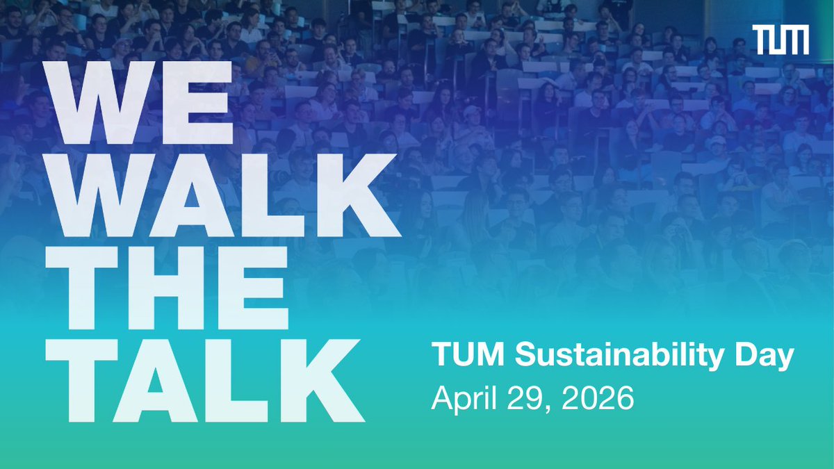 TU_Muenchen's tweet photo. Save the date for our TUM Sustainability Day at our campus #Garching on April 29—a sustainability festival where more than 120 initiatives showcase how #sustainability is put into practice at our #university and beyond: https://t.co/9pN4xBPKYF 🗓️
📷TUM https://t.co/vC01kkfNXX